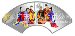 中国古典文学名著——《红楼梦》彩色金银纪念币（第3组）5盎司扇形银质纪念币