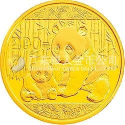 2012版熊猫金银纪念币1/2盎司圆形金质纪念币