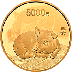 2019中国己亥（猪）年金银纪念币500克圆形金质纪念币