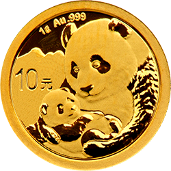 2019版熊猫金银纪念币1克圆形金质纪念币