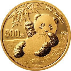 2020版熊猫金银纪念币30克圆形金质纪念币