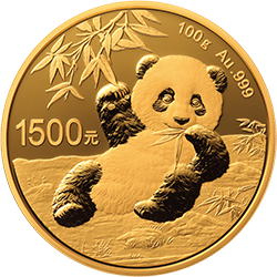 2020版熊猫金银纪念币100克圆形金质纪念币