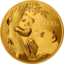 2021版熊猫金银纪念币1公斤圆形金质纪念币