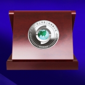 2014年5月定制  广东友元国土信息工程公司纯银纪念章