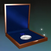 2014年4月：定制 三星华南公司 定制纯银镶玉纪念奖牌