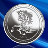 2013年5月：定制广铁集团制造纯银纪念币制作纯银纪念章