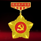 2016年6月定制　汉滨区委组织部优秀共产党员奖章定制