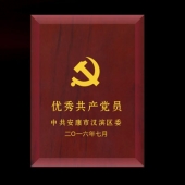 2016年6月定制　汉滨区委组织部优秀共产党员奖章制作