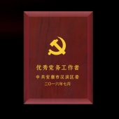 2016年6月定制　汉滨区委组织部优秀党务工作者奖章定制