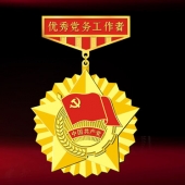 2016年6月定制　汉滨区委组织部优秀党务工作者奖章定制