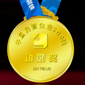 2017年3月　山西定制　宏达钢铁集团定制功勋纯金金牌 