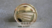 香港千和船务公司高级镀18真金徽章