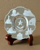 庆祝广州军区成立纪念银盘,银质纪念盘,纯银纪念盘,纯银纪念品