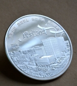 大连高新区成立20周年银质纪念章,银质纪念币