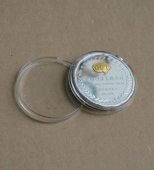 中瀚公司成立10周年银币,公司年庆纯银纪念章制作银镶金纪念币
